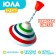 Yula "Musical" with sound and light effects, works from batteries, D = 13 cm