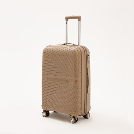 Middle suitcase 24 ", lightning department, code castle, 4 wheels, brown color