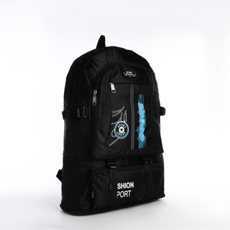 A backpack with a lightning with an increase, 55l, 5 external pockets, black color-2