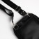 Male bag over the shoulder, Textura, artificial leather, black color