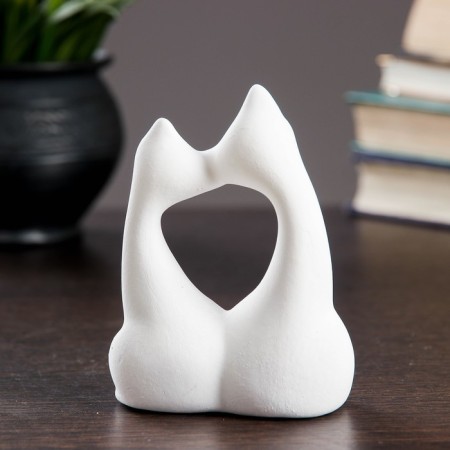 Figure "Cats Lovers" White 5x9x11cm-2
