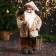 Santa Claus "in a fur cap, gifts and sleds" 47 cm, brown