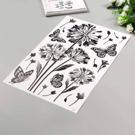 Decorative stickers Room Decor "Dandelion with sparkles" 33x60 cm-1