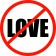 Decorative sign (poster) "love" 32x32 cm, plastic