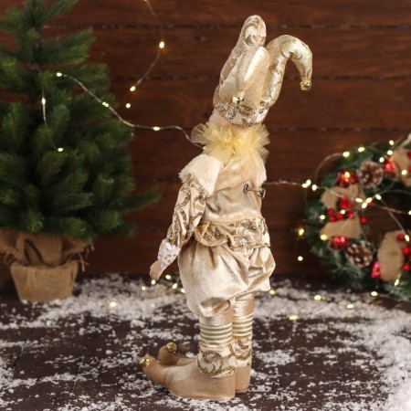New Year's Jester "in a brilliant costume" moves, 48x16 cm, gold-3