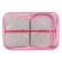 Penal 3 sections, tab inside, 140 x 210 x 40 mm, fabric, calligrata top block "flamingos"