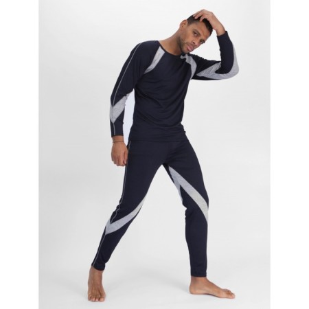 Male thermal underwear, size 50-52, dark blue color-8