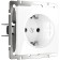 Grounding socket, shameless clamp wl01-10-01, white