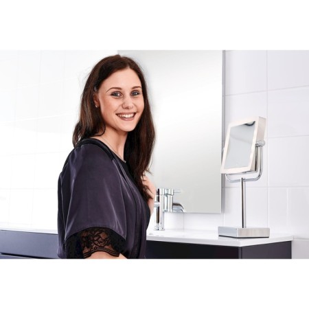 Mirror Cosmetic desktop Snow White 1x/5x-lucid, LED sensor, chrome-1