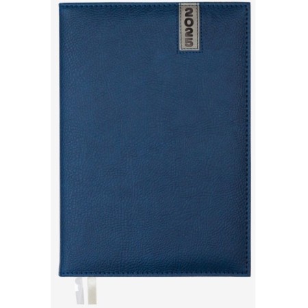 The weekly dated 2025, A4, 64 sheets, Devente.vertical, a hard cover of artificial leather with foam, lies, cream block 70 g/m2, blue