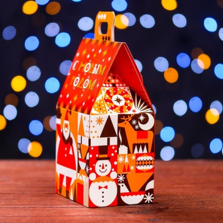 Gift box "House New Year Art", 9.1 x 7 x 15.7 cm-2