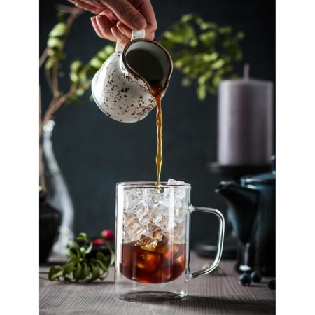 Glass mug with double walls Magistro "Duo", 300 ml, 12 × 9 × 11 cm-8