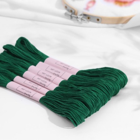 Muline threads, 8 ± 1 m, color malachite No. 3818-1