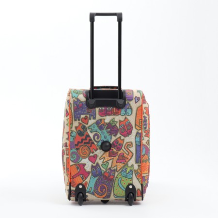 Road bag on wheels, lightning department, outer pocket, orange/multi -colored-2