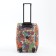 Road bag on wheels, lightning department, outer pocket, orange/multi -colored