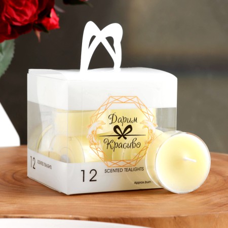 Set of candles in the sleeve "Circle", white, 12 pcs
