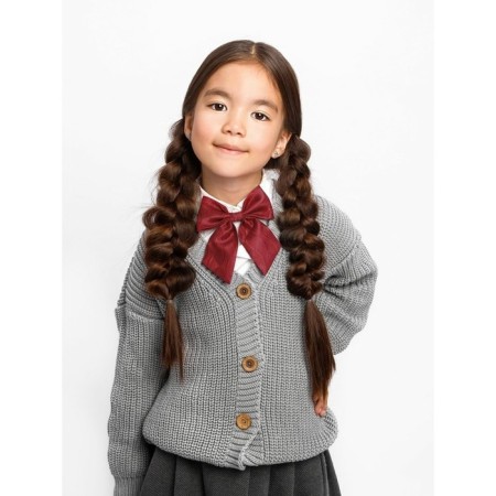 Cardigan Children's Knit, height 128 cm, gray color-4