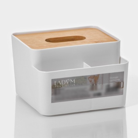 Napotnitsa - Organizer LadoM "Naturel", 15.5 × 15.5 × 10 cm, white color-4
