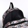 A backpack with a zipper, bag, cosmetic bag, gray color