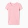 T-shirt female o-shaped neckline, light pink color, size 46