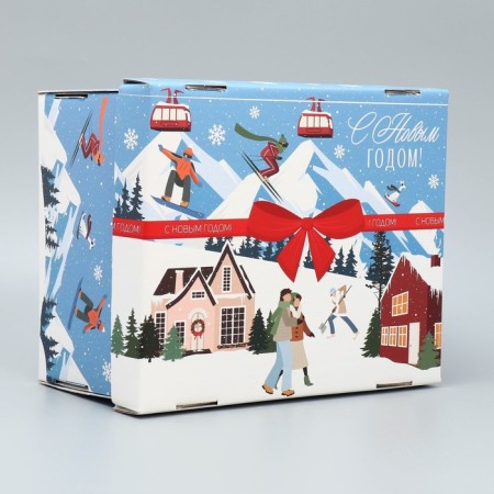 Folding box "New Year's city", 31.2 x 25.6 x 16.1 cm, New Year-2