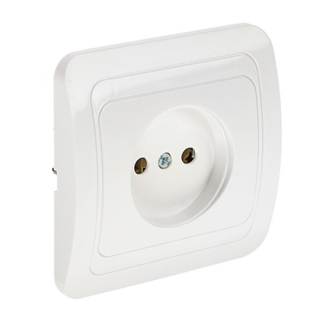 Single Luazon Lighting "ECB", 10 A, hidden, without salary, white-1