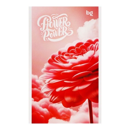 Notepad A6, 24 sheets in a cage on a paper clip "Bright flowers", cover Cover Cardboard, block 60 g/m2, mix-6