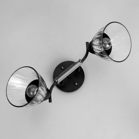 Ceiling chandelier "Arron" E27 2x40W Black 46x19x24cm-3