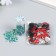 Decor "Semiobusins ​​and rhinestones. Gradient blue-gold" d = 4 mm 10g 200 pcs 5x2.5 cm mix