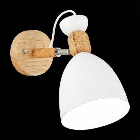 Wall lamp EVOLUCE. Sle103801-01. Balcamo. 1x60 watts, E27, 14x25 cm, color light wood, white-1
