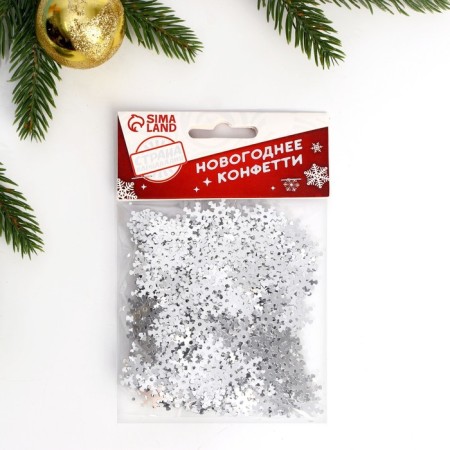 New Year's confetti “Happy New Year!”, Snowflakes, 14 gr.-1