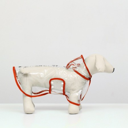 Dog raincoat, size M (DS 26, OG 38-41, Osh 40 cm), red-2