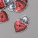 Decor for creativity tree "Heart and Heart" set of 5 pcs 5.5x3.7x0.3 cm
