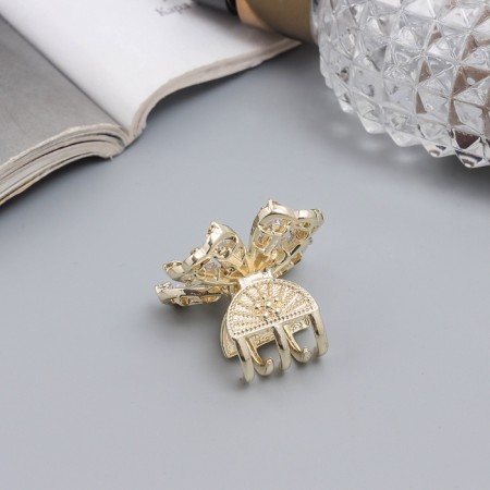 Hair crab "Dorotea" butterfly elite, 3.5 cm, gold-2