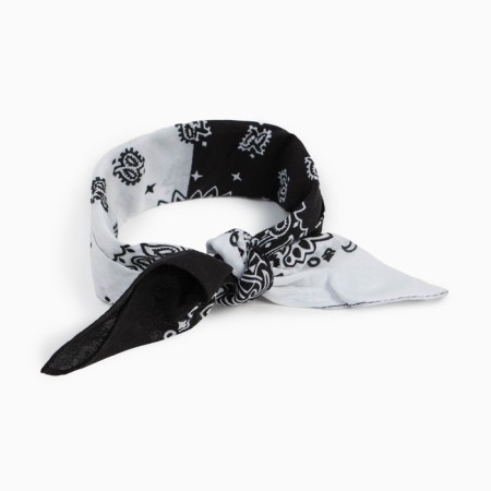 Women's scarf, white/black color, size 53x53