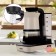 Coffee machine KitFort KT-7190, drip, 680 watts, 0.48/0.4 l, beige-black