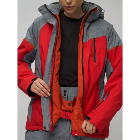 Ski suit female, size 56, red color-4