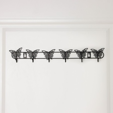 Hang -up hanger, 6 hooks, 41.5 × 7.5 × 3.5 cm, black color-3