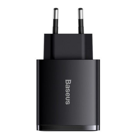 Charger Baseus Compact Quick Charm 2*USB+USB-C, 3A, 30W, Black-2