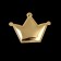 Application "Crown", 3.7 × 3.7 cm, 10 pcs, the color of the gold