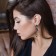 Earrings hanging "attraction" style, color silver, 7.6 cm