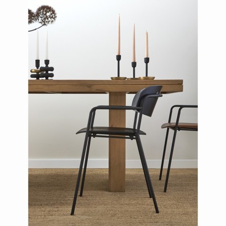 Chair with armrests TorFrid, 550 × 520 × 770 mm, black color-1