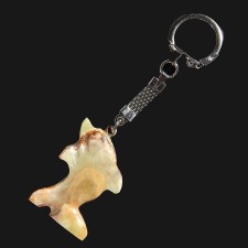 Dolphin keychain, 4x3 cm, onyx