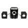 Computer speakers 2.1 Dialog Colibri AC-202UP, 2 x 3W + 5W, USB, Jack 3.5 mm, black