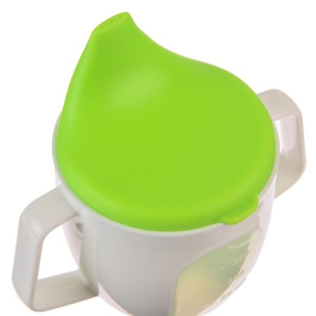 Drunker - a cup 2 in 1 children's training, solid nose, 150 ml., With handles, green color-5