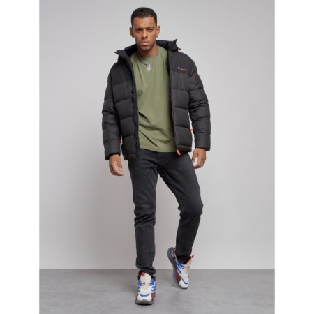 Sports male winter, size 60, black color-12