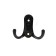 Furniture tundra hook TKD024 Light, two -rod, black