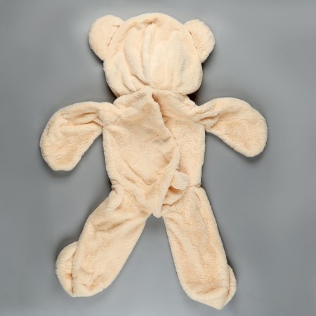 Skill of a soft toy "Bear" in a knitted jacket, 100 cm, beige color-2