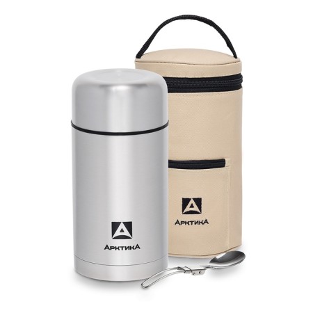 Thermos "Arctic", 1 l, vacuum, with a wide throat, in the case