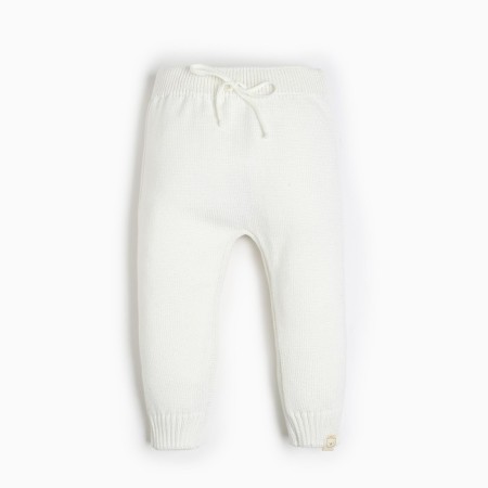 Pants knitted crumb I, height 68-74 cm, milk color